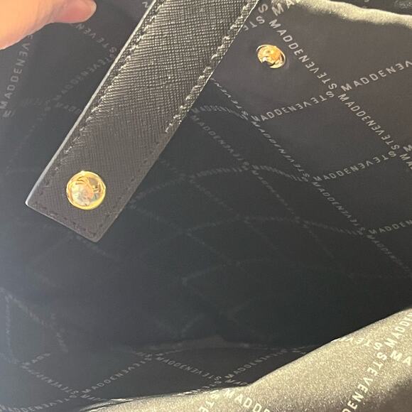 NWOT Steve Madden Backpack black and gold main image 2